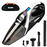 WELIKERA 12V 100W Cordless Handheld Vacuum, Powerful Portable Vacuum Cleaner, Rechargeable Vacuum with Stainless Steel Filter and A Carrying Bag, Black