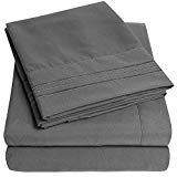 1500 Supreme Collection Extra Soft King Sheets Set, Gray - Luxury Bed Sheets Set With Deep Pocket Wrinkle Free Hypoallergenic Bedding, Over 40 Colors, King Size, Gray