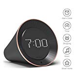 Vobot Smart Alarm Clock with Amazon Alexa[Touch-Initiate], 5W Speaker, LED Display, White Noise Machine, Timer/Date/Weather/Daily News/Radio/Music(Amazon Music, iHeartRadio, TuneIn etc)