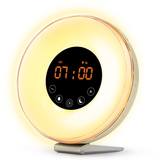 4. Sunrise Wake Up Light Digital Alarm Clock