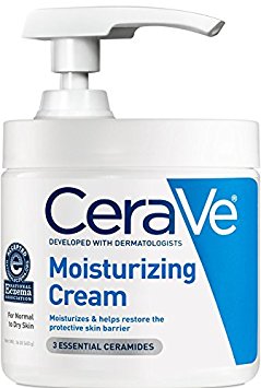 8. CeraVe Moisturizing Cream with Pump 16 oz Daily Face and Body Moisturizer