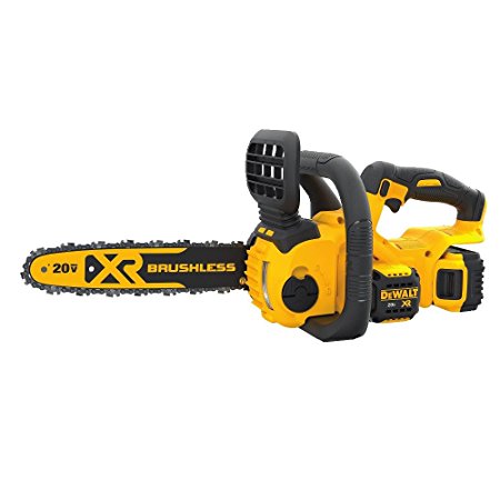 7. DEWALT DCCS620P1 20V Max Compact Cordless Chainsaw Kit with Brushless Motor