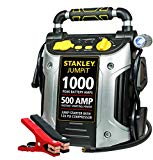 STANLEY J5C09 Power Station Jump Starter: 1000 Peak/500 Instant Amps, 120 PSI Air Compressor, Battery Clamps