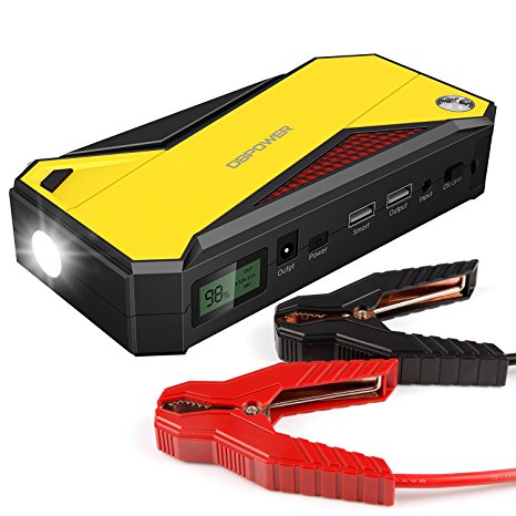 6. DBPOWER 600A Peak 18000mAh Portable Car Jump Starter