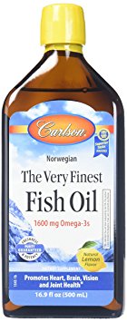 7. Carlson Labs Very Finest Liquid Fish Oil 16.9 Fl. Oz