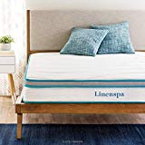 LINENSPA 8 Inch Memory Foam and Innerspring Hybrid Mattress - Medium Firm Feel - Queen