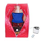 AW Portable Large Chair Red Personal Therapeutic Steam Sauna SPA Slim Detox Weight Loss Home Indoor