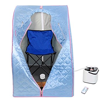 7. AW Portable Large Chair Blue Personal Therapeutic Steam Sauna