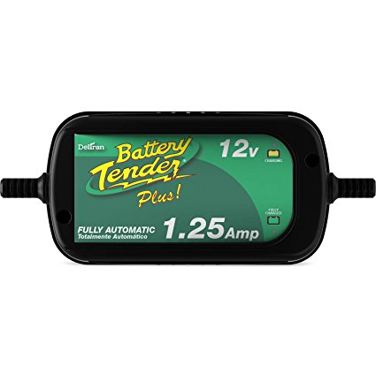 9. Battery Tender 022-0185G-dl-wh Black 12 Volt 1.25 Amp Plus Battery Charger/Maintainer