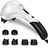 VIKTOR JURGEN Handheld Back Massager - Double Head Electric Full Body Massager - Deep Tissue Percussion Massage for Muscles, Head, Neck, Shoulder, Back, Leg, Foot for Women/Men