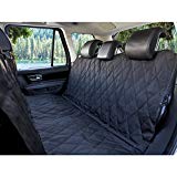 BarksBar Luxury Pet Car Seat Cover with Seat Anchors for Cars, Trucks, and Suv's - Black, Waterproof & Nonslip Backing (Standard, Black)