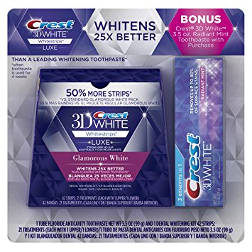 7. Crest 3D White Luxe Whitestrips Dental Teeth Whitening Strips