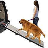 Pet Gear Tri-Fold Ramp 71 Inch Long Extra Wide Portable Pet Ramp for Dogs/Cats up to 200lbs, Patented Compact/Easy Fold with Safety Tether