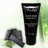 Melao Activated Charcoal Peel Off Mask, Blackhead Remover, Facial Masks, Purifying Peel-Off Mask, Black Mud Pore Removal Mask For Face, Nose, Acne Treatment Oil Control, Melao by Vaiolab (5 Packs)