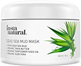 InstaNatural Dead Sea Mud Mask - Reduce Facial Pores - Organic for Oily & Acne Prone Skin, Blemishes & Complexion - Mineral Infused Fine Line Reducing Product with Shea Butter & Aloe Vera - 8 oz