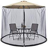 Best Choice Products 9ft Patio Umbrella Bug Screen w/Zipper Door, Polyester Netting - Black