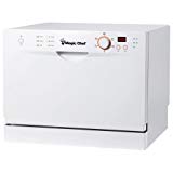 Magic Chef MCSCD6W3 6 Place Setting Countertop Dishwasher, White