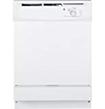 GE GSD2100VWW Built-In 24-Inch Dishwasher, White, 5 Cycles / 2 Options