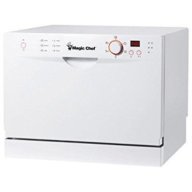 6. Magic Chef MCSD6W3 6 Place Setting Countertop Dishwasher (White)