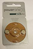 Power One ACCU Plus Size 312 Rechargeable Hearing Aid Batteries