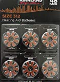 Kirkland Signature 1.45 Volt Mercury Free Premium Quality Hearing Aid Batteries, 312 (48-Pack)