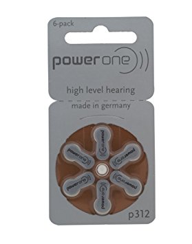 10. Power One p312 Hearing Aid Battery