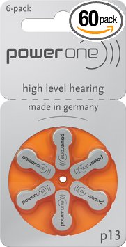 8. Power One p13 Hearing Aid Battery