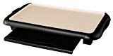 Oster Titanium Infused DuraCeramic Griddle with Warming Tray, Black/Crème (CKSTGRFM18W-TECO)