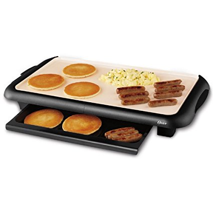 8. Oster CKSTGRFM18W-ECO DuraCeramic Griddle with Warming Tray