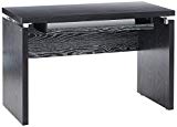 Peel Computer Desk with Keyboard Tray Black Oak