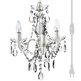 The Original Gypsy Color 3 Light Mini Plug-in Crystal Chandelier for H17