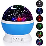 Adoric 361 Night Lamp, Star Light Rotating Projector, 4 LED Bulbs 8 Modes for Children Kids Bedroom (3.2FT USB Cord)