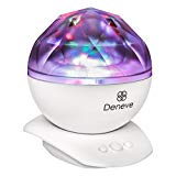 Deneve Night Light Projector, Mood Lighting Lamp Trippy Ambient Color Changing LED for Baby Teens Boys Girls Starry Galaxy with Music Player
