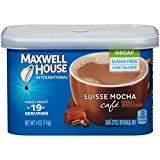 Maxwell House International Café Flavored Instant Coffee, Suisse Mocha, Decaf & Sugar Free, 4 Ounce Canister (Pack of 4)