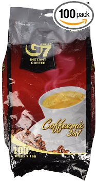 8. G7 3-in-1 Instant Premium Vietnamese Coffee, 100 Servings/Sachets