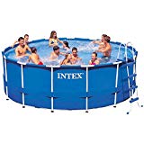Intex 15ft X 48in Metal Frame Pool Set with Filter Pump, Ladder, Ground Cloth & Pool Cover