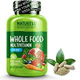 NATURELO Whole Food Multivitamin for Men - Natural Vitamins, Minerals, Antioxidants, Organic Extracts - Vegan/Vegetarian - Best for Energy, Brain, Heart, Eye Health - 240 Capsules