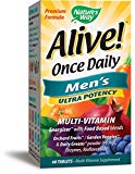 Nature's Way Alive! Once Daily Men's Multivitamin, Ultra Potency, Food-Based Blends (291mg per serving), 60 Tablets