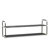 Shoe Rack with 2 Shelves-Two Tiers for 12 Pairs-For Bedroom, Entryway, Hallway, and Closet- Space Saving Storage and Organization by Home-Complete