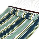 Best Choice Products Quilted Double Hammock w/Detachable Pillow, Spreader Bar