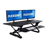 FlexiSpot M3B Standing Desk - 47 Inch Wide Platform Stand Up Desk Riser with Quick Release Keyboard Tray (L-Size-Black)