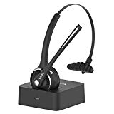 Trucker Bluetooth Headset,Willful Wireless Headset with Microphone,Charging Station,Noise Cancelling Hands Free Phone Headset for Truck Driver Call Center Office PC Skype