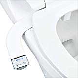 Brondell Bidet - Thinline SimpleSpa SS-150 Fresh Water Spray Non-Electric Bidet Toilet Attachment in White with Self Cleaning Nozzle