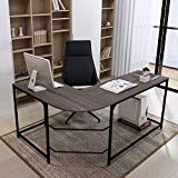 Teraves Reversible L-Shaped Desk Corner Gaming Computer Desk Office Workstation Modern Home Study Writing Wooden Table (Small, BOAK)