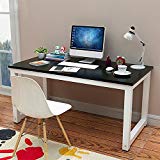 Yaheetech Simple Computer Desk, PC Laptop Writing Study Table, Gaming Computer Table, Workstation Wood Desktop Metal Frame, Modern Home Office Furniture