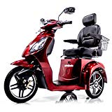 Ewheels Ew-36 Elite Recreational Electric Mobility Scooter for Adults with Electromagnetic Brakes Red