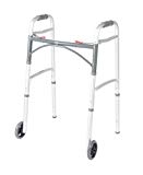 Drive Medical Deluxe Two Button Folding Walker with 5-Inch Wheels