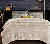 Chanasya Shaggy Longfur Faux Fur Throw Blanket - Fuzzy Lightweight Plush Sherpa Fleece Microfiber Blanket - for Couch Bed Chair Photo Props - Twin - Cream