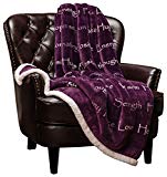 Chanasya Warm Hugs Positive Energy Healing Thoughts Caring Gift Throw Blanket - Sherpa Microfiber Comfort Gift Throw - Get Well Soon Gift for Women Men Chimo - Aubergine King Blanket