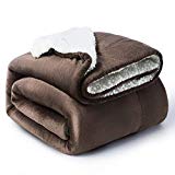 Bedsure Sherpa Blanket Brown Twin Size 60x80 Bedding Fleece Reversible Blanket for Bed and Couch